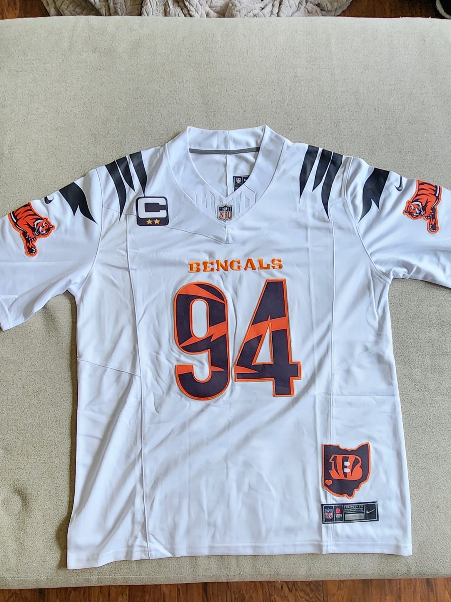 Ja'Marr Chase Women's Cincinnati Bengals Ohio Patch Vapor Limited White Jersey - All Stitched  photo review