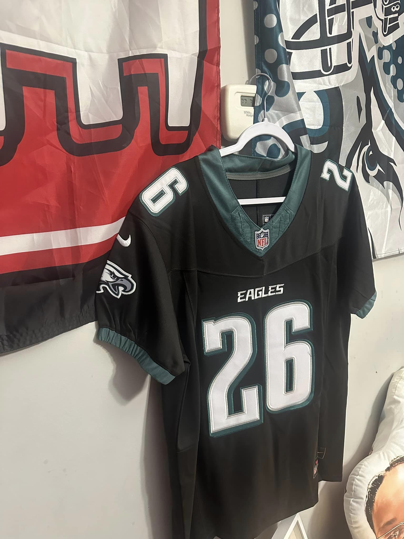 Philadelphia Eagles #26 Miles Sanders Black Alternate Youth Stitched NFL Vapor Untouchable Jersey photo review